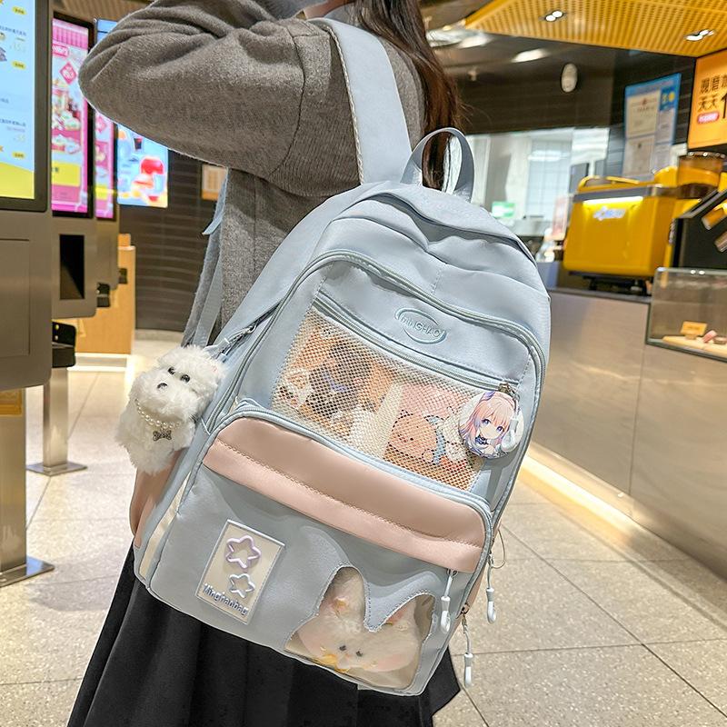 Children's Schoolbags Elementary School Students  Girls' Multi Layer High Value Pain Bags Backpacks