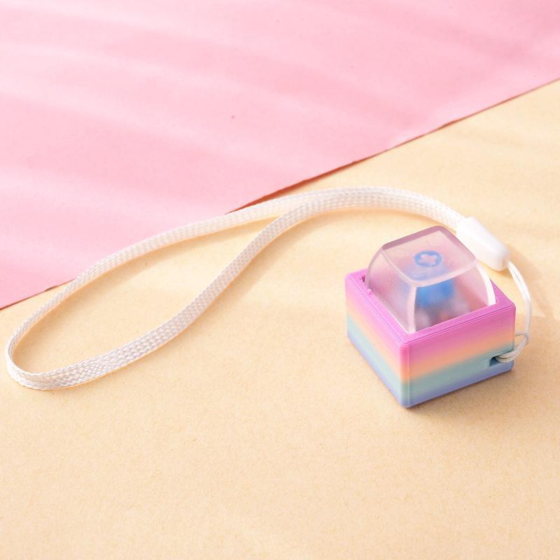 Portable Pocket Stress Relieving Toy with Button Lanyard Anxiety Alleviation for Daily Commute Travel Gifts