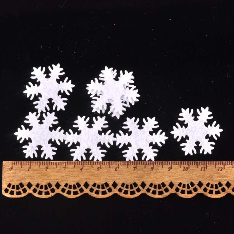 Mini White Snowflake Christmas Decoration Craft Materials (1-3cm)
