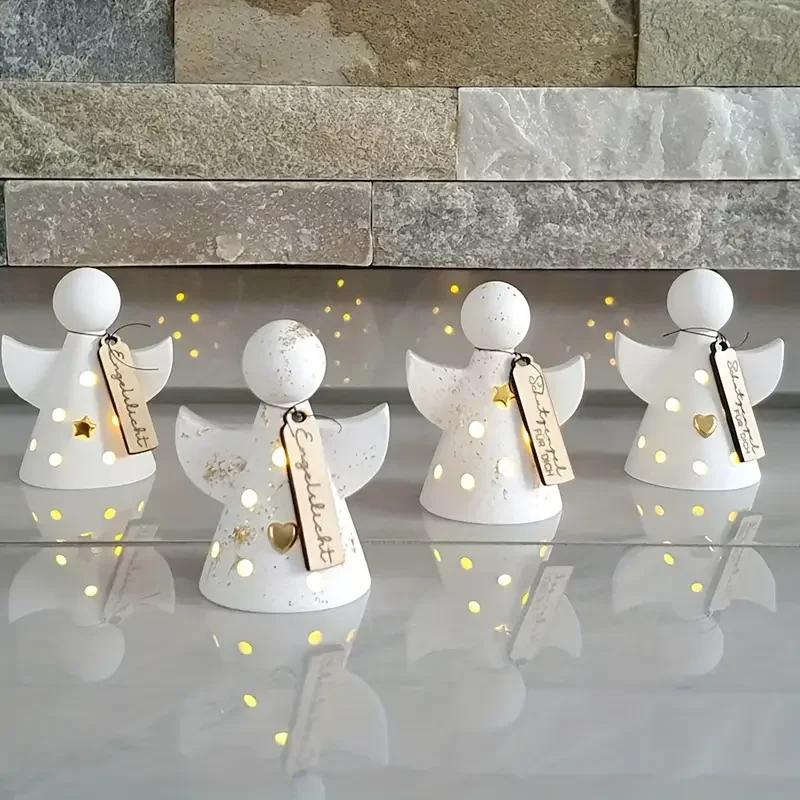 Top Quality DIY resin silicone mold for jewelry heart-hugging angel plaster candle ornaments home desktop decor holiday gift