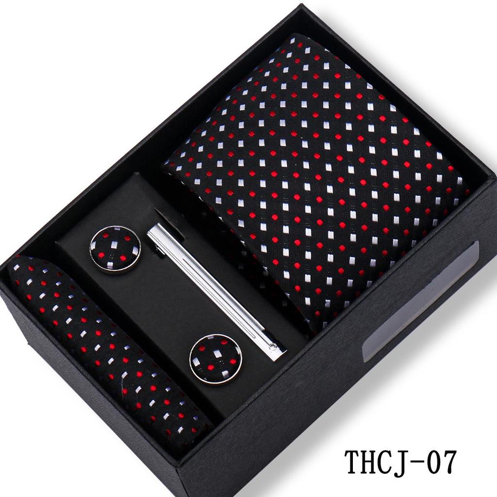Men's 4-Piece Tie Gift Set for Business, Wedding, and Formal Wear.