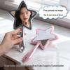 In-Stock Portable Star-Shaped Beauty Mirror: Creative Handheld Makeup Mirror with Handle & Hanging Hole