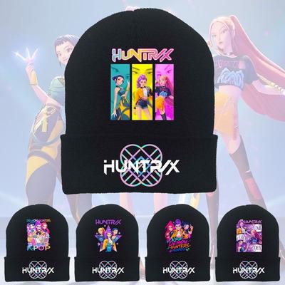 KPOP Witch Hunt Gruppe Strickmützen, Herbst- und Winteraufgeschlagene Wollmützen, Warme Pullover-Wintermützen für draußen, Kälteschutzmützen