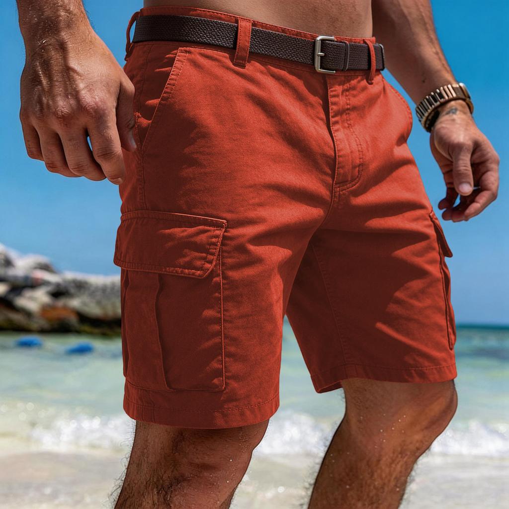 Pantaloni Casual da Lavoro da Uomo con Tasche Multiple, Pantaloni Sportivi da Lavoro Estivi, Pantaloni a Vita Bassa, Pantaloni a Cinque Tasche