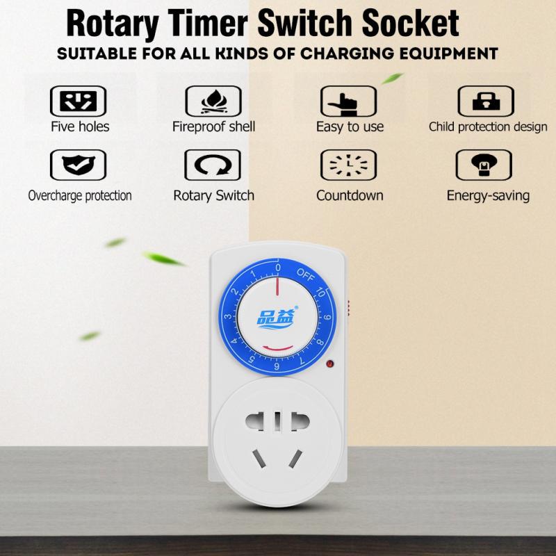 AU Plug 220V 10A Timer Socket Mechanical Rotary Timer Switch Socket