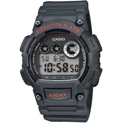 W-735H-8AJH [Štandardné hodinky] Okrúhle hodinky Čierna živica Digitálne