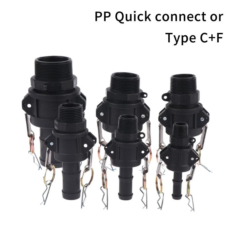 PP Quick Joint Type C+F Chemical Plastic Acid And Alkali Resistance Flexible Buckle Type Wire Hose Quick Connection Head C300