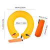 Inflatable Life Jacket Adult Round Buoys with Reflective Strip Manual Life Ring with Hook Rescue Waist Ring for Surfing Boating
