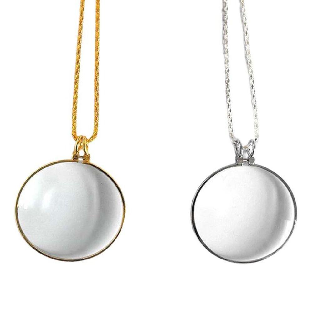 Hanging Ornament Magnifier Pendant 5x Portable Monocle Sturdy Necklace Magnifying Glass  Elderly