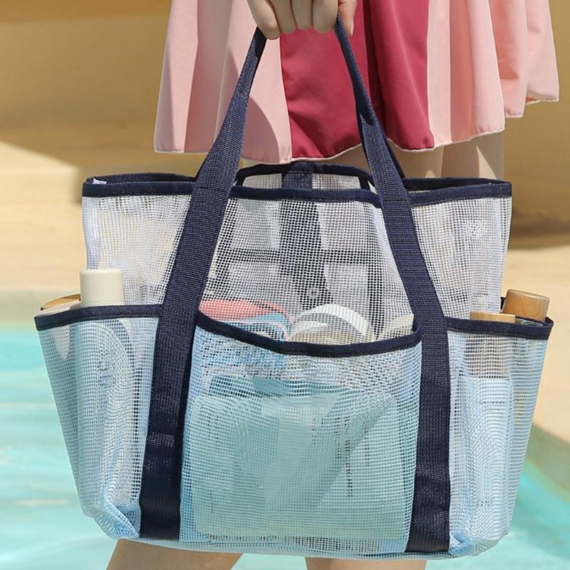 Toiletry Bag Shower Bag Swimming Bag Shower Caddy Bag Makeup Cosmetic Organizer Bag Double-Layers Beach Bag