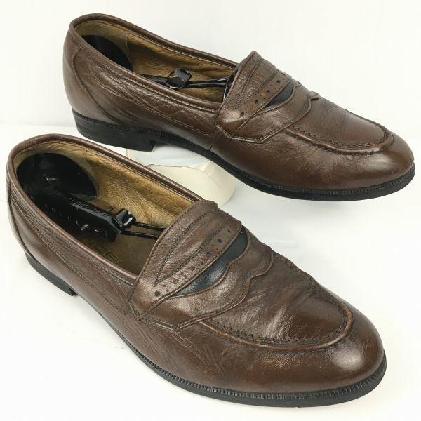

LANCEL Premium Coin Loafer Business Shoes Size 25.5 Dark Brown Excellent