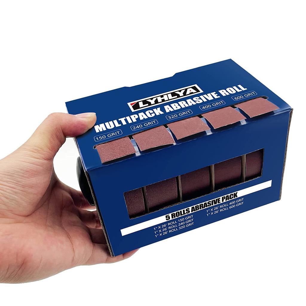 Sandpaper Sand Paper Abrasive Paper with Dispenser Emery Cloth Roll for Wood Furniture Finishing Metal Sanding Polishing 80/150/240/320/400/600