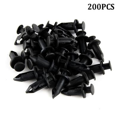 New 200PCS  ATV 8mm Rivet Fairing Body Trim Panel Fastener Screw Clips Plug Kit