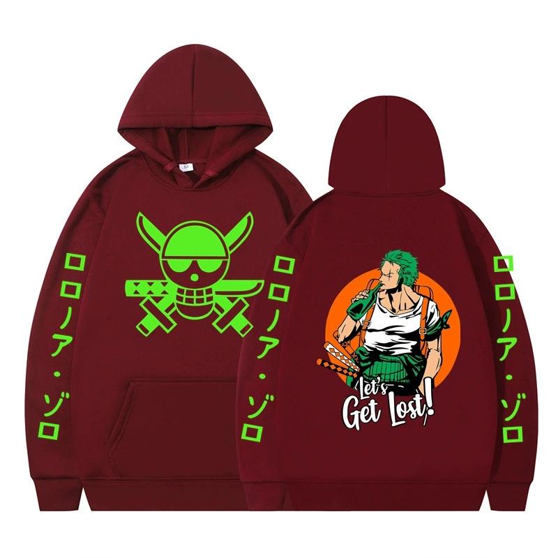 Anime ONE PIECE Men Women Hoodies Autumn Casual Pullover Roronoa Zoro Hoodie Fashion Hip Hop Sweatshirt Clothes