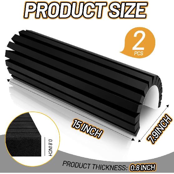 2Pcs Garage Wall Protector, Reflective Foam Garage Bumpers For Parking Car, Wall Column Corner Guard Garage Wall Bumper, Garage Pole Protector