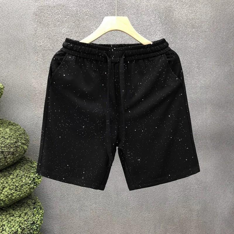 Mens Casual Shorts 2026 Loose Fit Solid Color Streetwear Knee Length Pants Teenagers