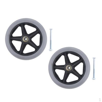 Kullanıcılar için Katı Lastikli Ön Tekerlek 15,24 Cm / 6 "ve 5/16" Rulmanlar Aşınmaya Dayanıklı ve Kaymaz