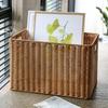 Handgewebte Aufbewahrungsbox Großer Korb Gewebte Kleidungsaufbewahrung Küche Schlafzimmer Wohnzimmer Kleidung Lebensmittel Kleinigkeiten Organizer