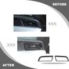 Car Steering Wheel Door Handle Decoration Center Console Cover Protective Sticker For Ford Mustang 2015 Up ABS Car Accessories Carbon Fiber Black