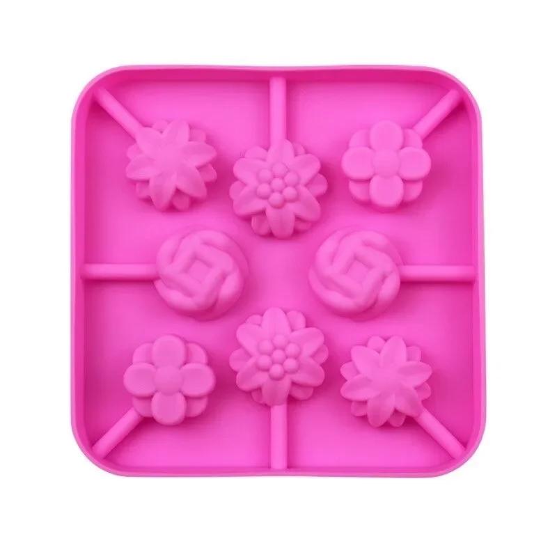 1 PC Candy Biscuit Mold Kitchen Baking Gadget  Silicone Food Grade Chocolate Lollipop  No Stick Cake Decorating Tools