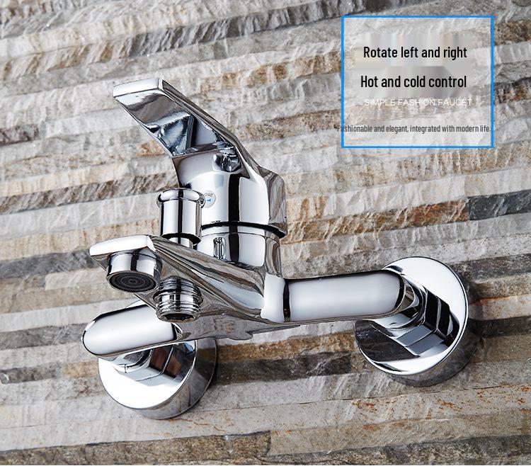 Hot and Cold Three-Piece Concealed Bathtub Shower Mixer Faucet