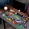 Geometry Dash Print Mouse Pad, Anti‑Slip Desktop Keyboard Mat, for PC Laptop Gaming Working Daily Use, Cool Festival Surprise Gift