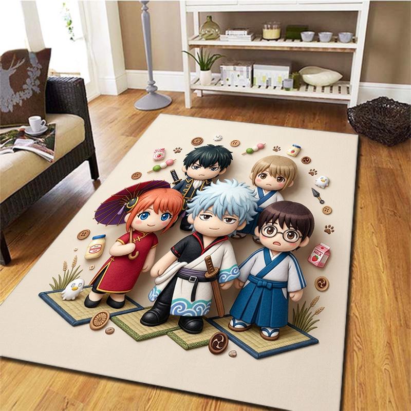 Gintama Carpet Rug For Living Room Bedroom Home Sofa Decoration Kids Play Nonslip Floor Mat