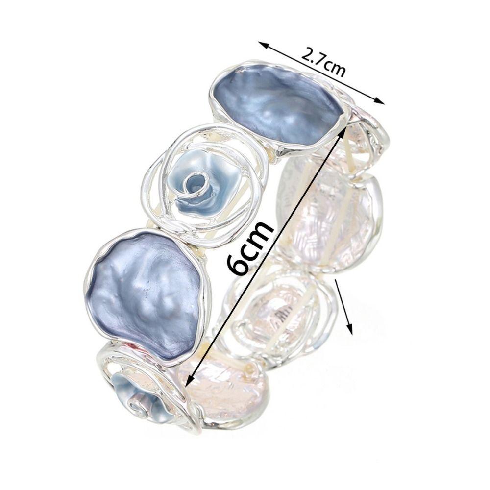 Elastic Buckle Colored Oil Rose Bracelet Women's Hand Bracelet  Gifts for Women Girl