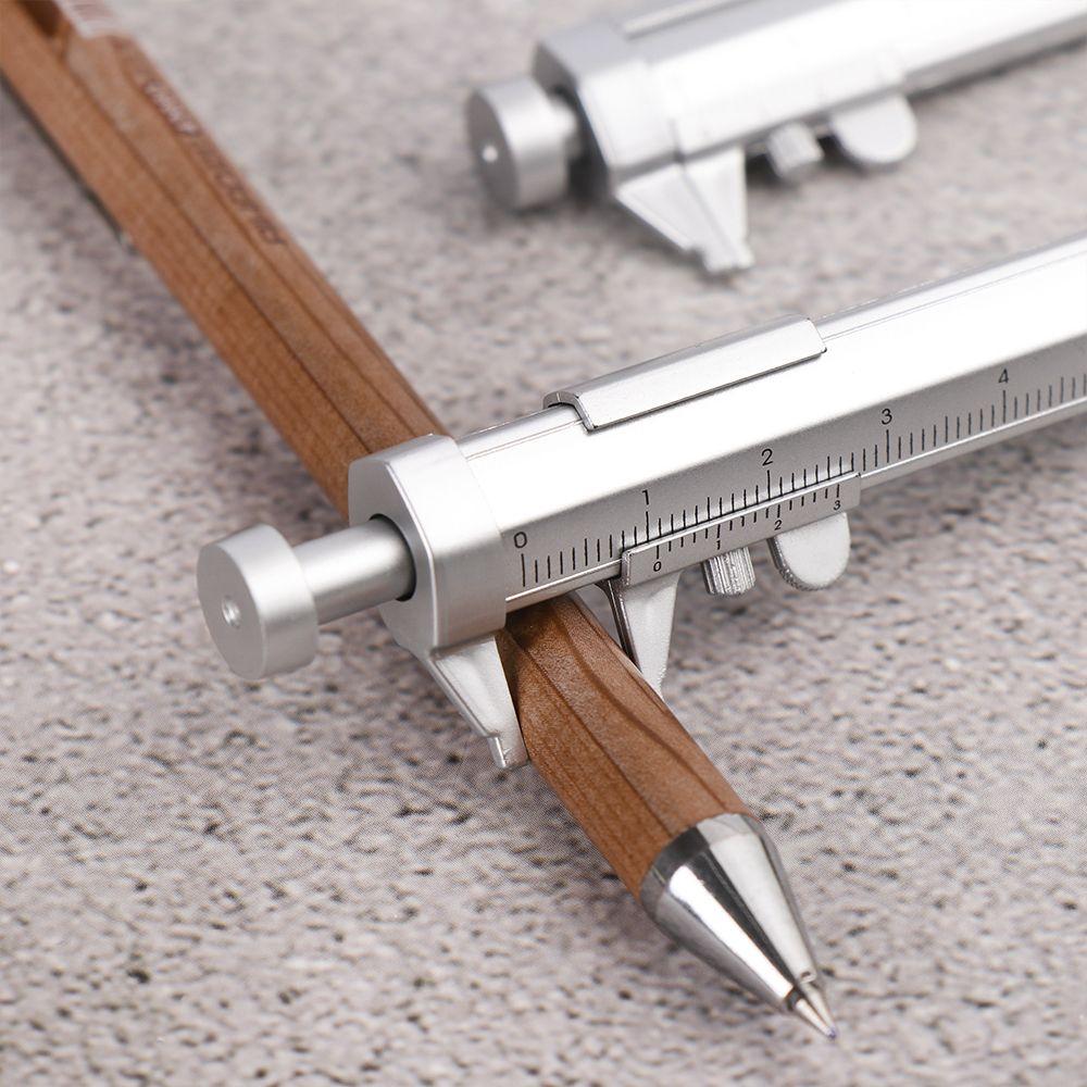 Instrument Rotating Multifunctional Unisex Scale Ruler Ballpoint Vernier Calipers Pen Write Tool