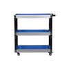 Three-Layer Movable Workshop Trolley for Auto Repair Tools and Parts Storage