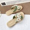 Flat Woman Slippers Outside On Beach Shoes for Women Flowers Sandals Cheap Liquidation Unique Slides Slip-resistant 39 Shoe Sale