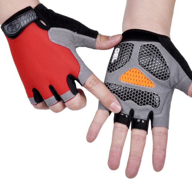 Professional Non-Slip Breathable Fitness Gym Women and Men Half-Finger Summer Fishing Biking Fingerless Gloves Womens Bicycles