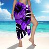 Lila Hibiskus Blumiger Strand-Sarong, Groß Ultraweich Schnelltrocknend für Reisen Camping Sommerurlaub