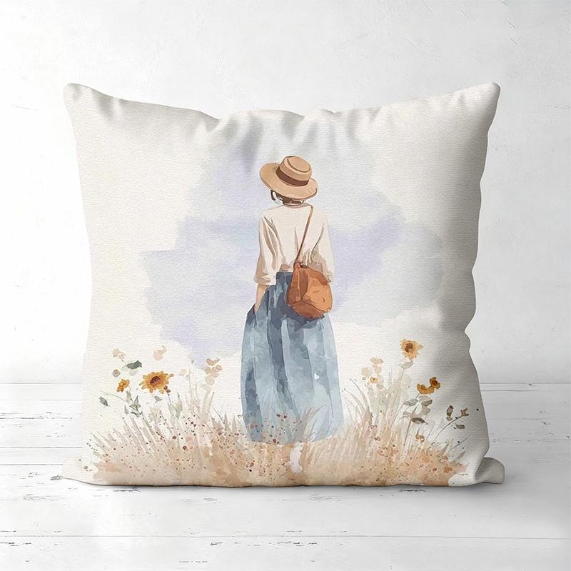 Cute Cartoon Pillow Covers With Fantasy Scenes Polyester pillowcase, sofa decorative cushion cov Headboard Pillow