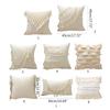 Soft Cotton-ramie Pillow Covers, European Style With Tassels Cushion Cover Shell for Sofa Bedroom Cream Beige Stylish