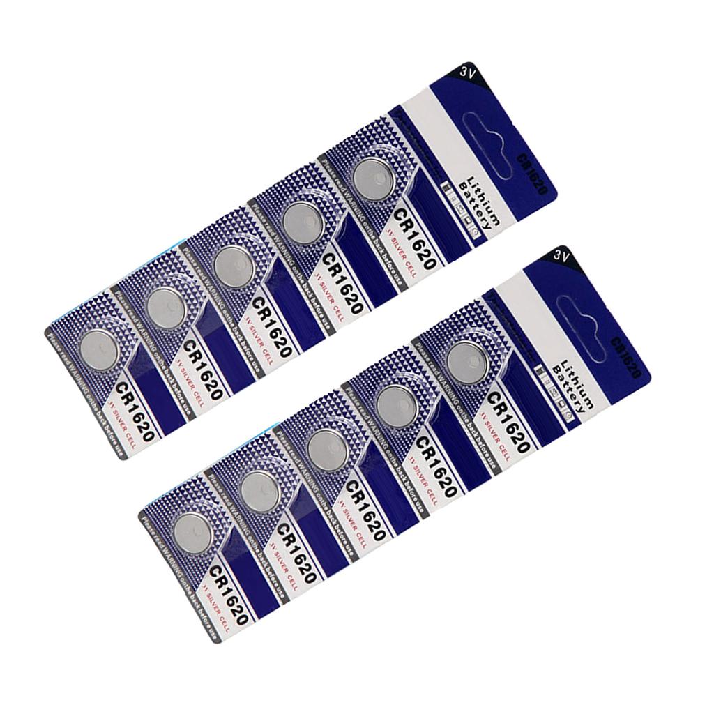 5pc/10pc CR1620 Batteries Button Cell Battery for Car Key Long Terms Power for Watches and Key Fob Power Supplies