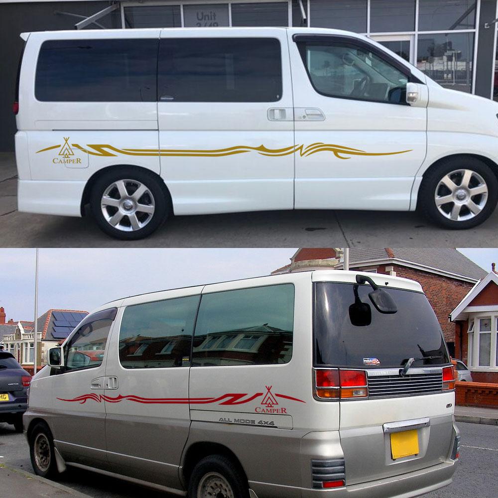 Car Door Side Stickers For Nissan Elgrand E50 E51 E52 2.5 3.5 Parts Camper Van Minivan Graphics Tuning Accessories Vinyl