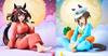 Relax Time Kitasan Black Schwarz Gran Figure Set