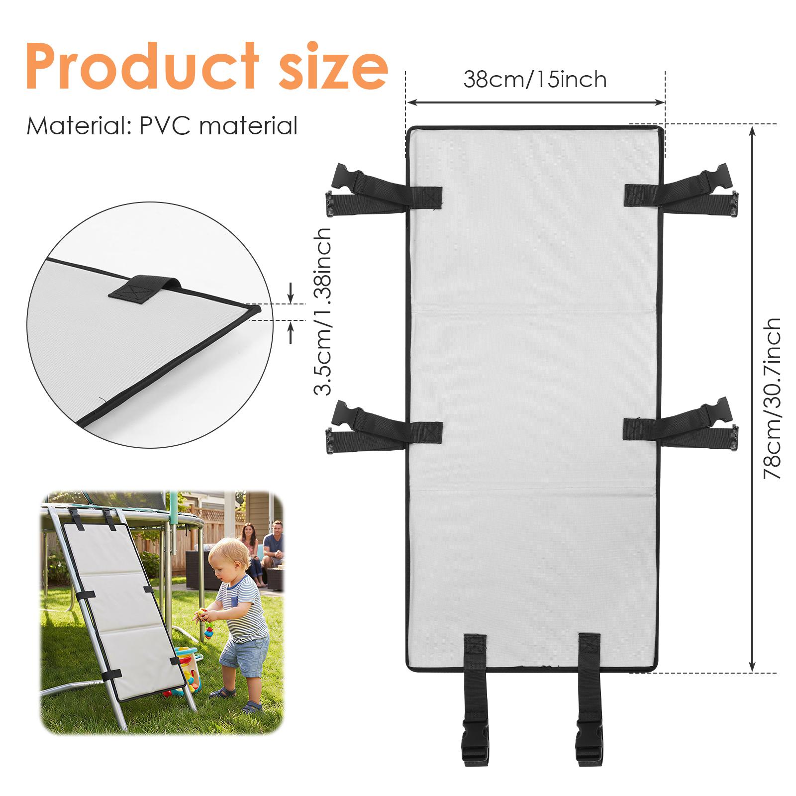 

Bunk Bed Ladder Cover Safety Guard Universal Nonslip Stair Blocker for Kids Toddler Waterproof PVC with Hook and Loop Straps 30.7inch x 15inch серый
