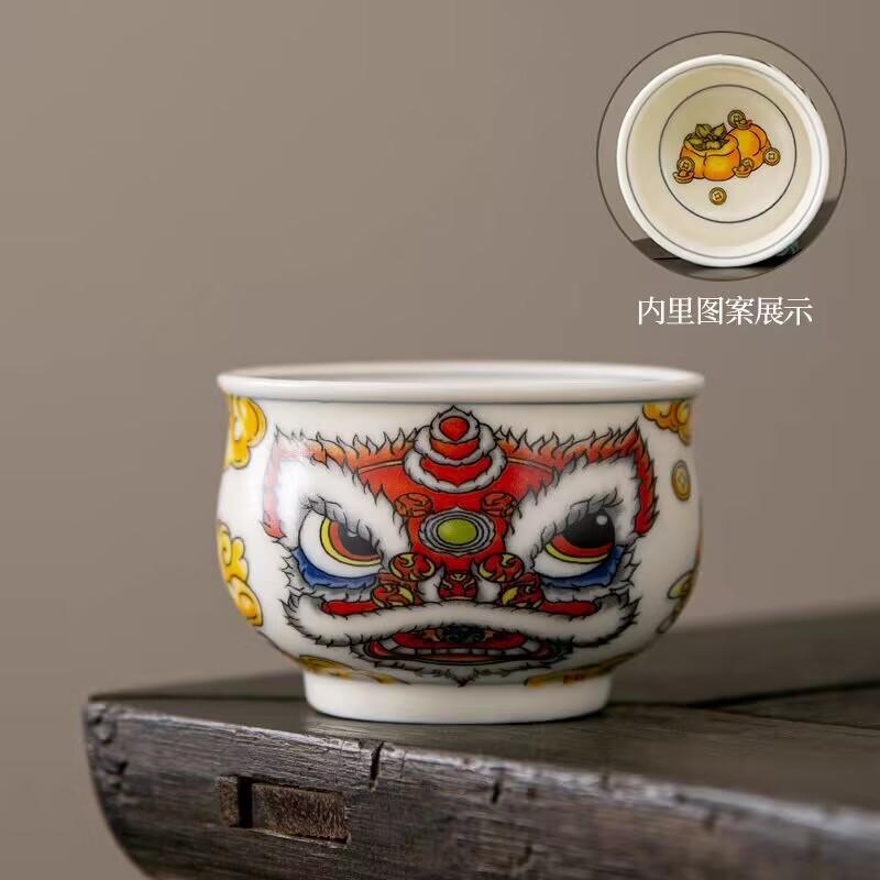 Creative Chinese Style Teacup Ceramic High-End Teacup Personal Special Chinese Master Cup Household Tea Drinking Cup