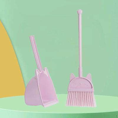 Children Cleaning Broom Dustpan Set, Kids Sweeping House Toy Set for Age Boys Birthday