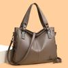 Women's Tote Bag Solid Color Shoulder Bag Large Capacity Middle-Aged Mother Bag