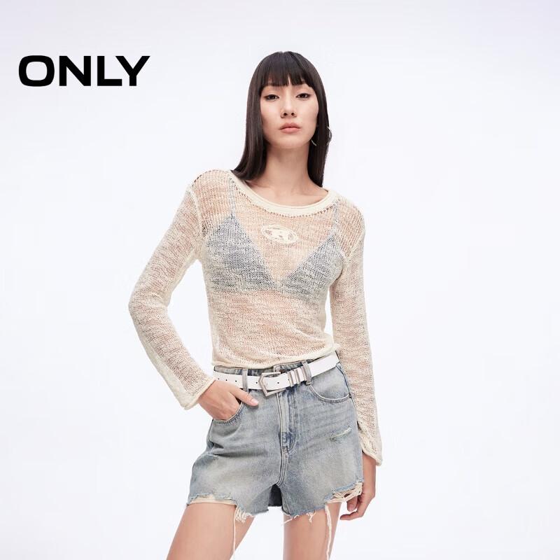 

ONLY Women s 2025 Spring Lightweight Round Neck Knit Top XS