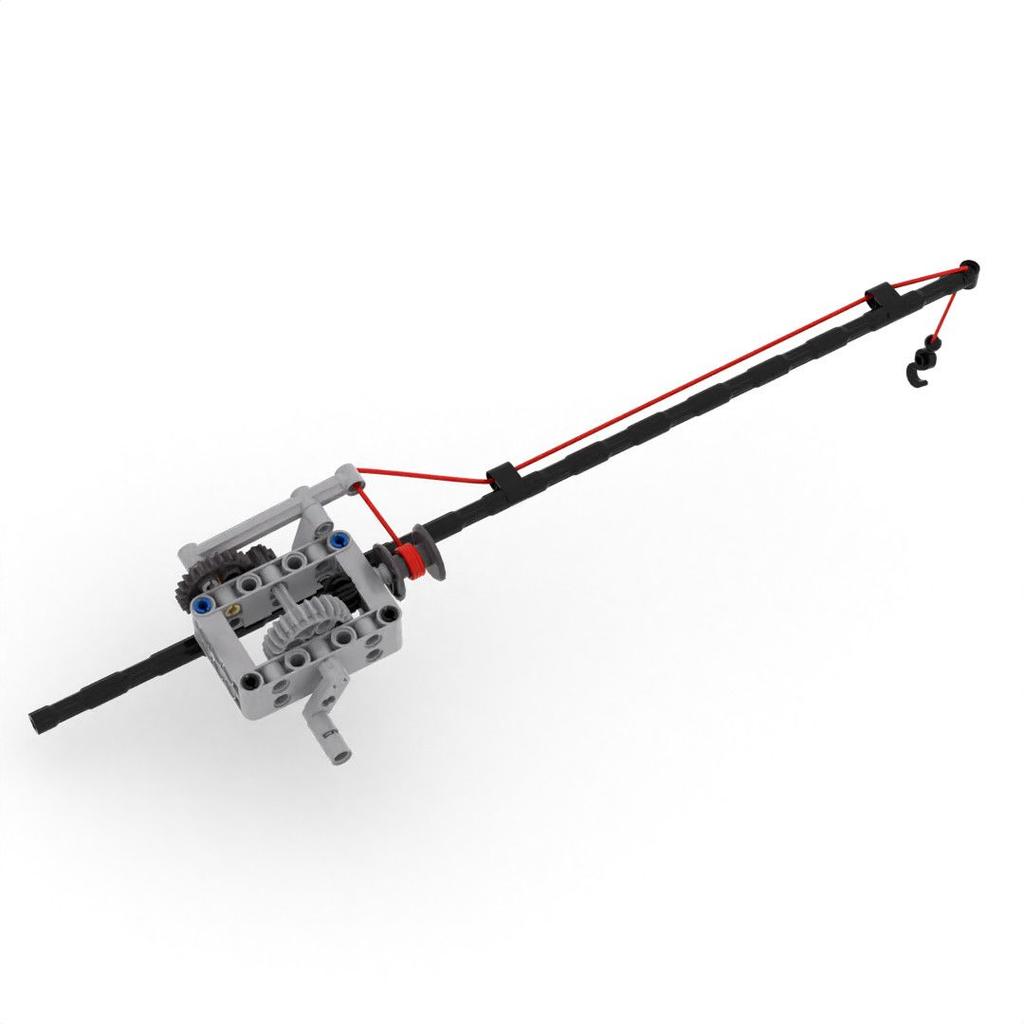 Mechanical Gear Retractable Fishing Rod Moc Building Blocks Kit Creative Assembled Education Small Bricks Boys Toys Diy Gifts