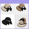 Summer Sun Hat For Women With Large Brim And Bow Tie For Outdoor Sun Protection