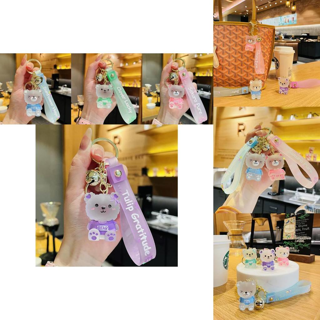 Adorable Resin Jelly Bear Keychain Unique Cartoon Figurine For Gifts And More