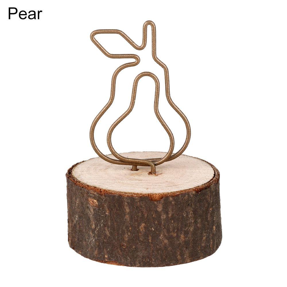 Desktop Decoration Wedding Supplies Table Numbers Holder Wooden Paper Clamp Photos Clips Picture Frame Clamps Stand Place Card