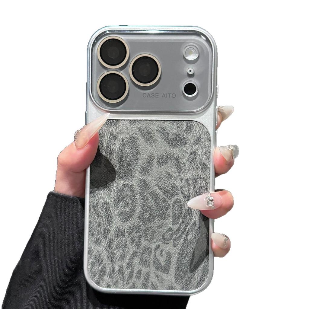 17 Pro Max Leopard Print Sticker Skin with iPhone 16 Lens Film Protection