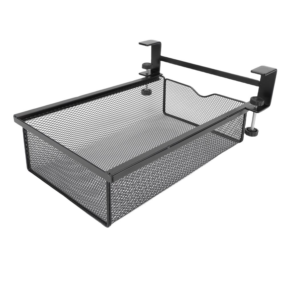 Under Desk Drawer Metal Slide Out Under Table Storage Tray for Classroom