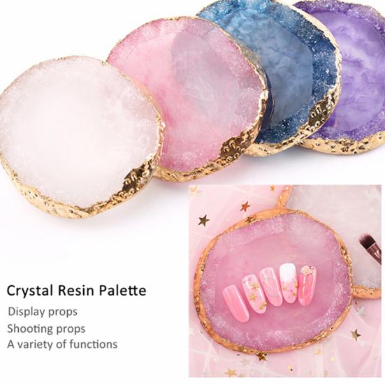 Resinový Nail Art Gel Lak Paleta Barev Displej Držák Talíř Manikúrní Nástroj